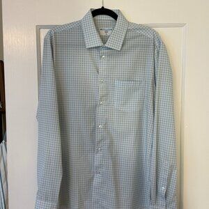 &Collar Blue and White Gingham Buttoned Shirt